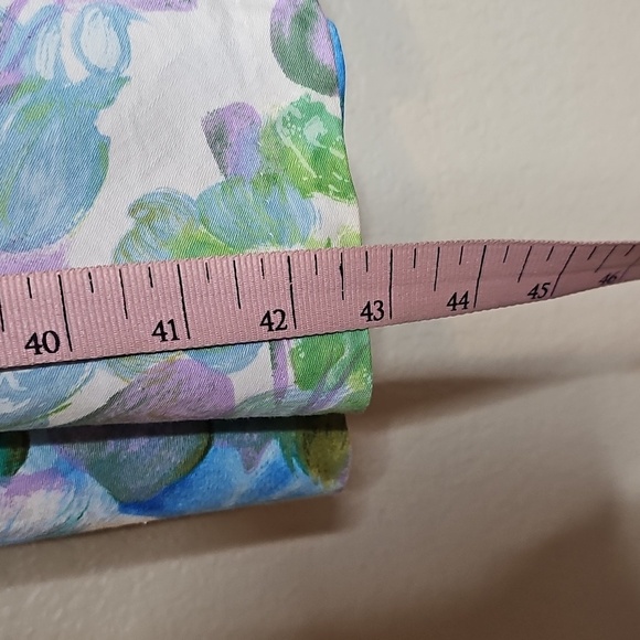 True Vintage Alix Of Miami 1950s Fit And Flare Floral Dress Blue, Green Cupcake - Picture 15 of 17